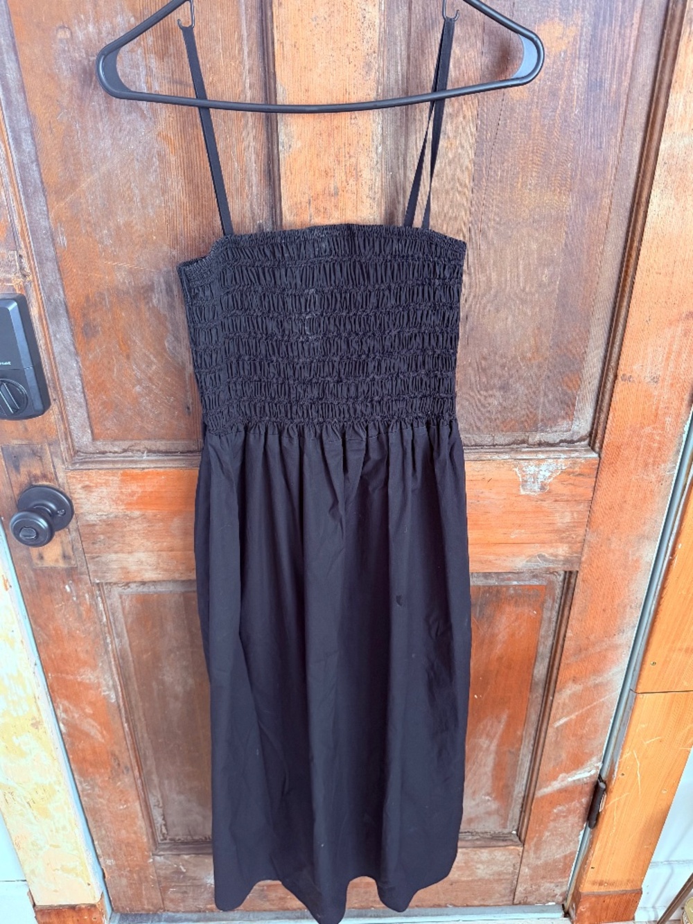 Theory black midi dress.